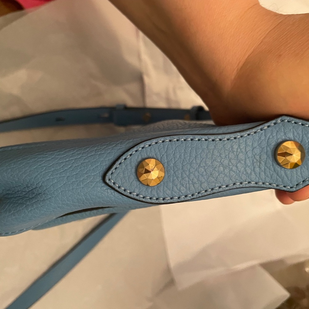 Annabel Ingall Sky Blue Crossbody Bag with Gold Accents - Picture 9 of 16